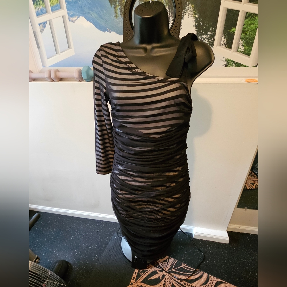 BCBG MAXAZRIA Black and White Dress- Size Small